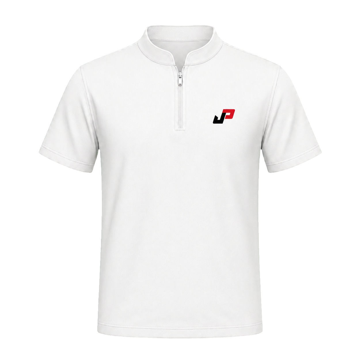 Half collar jersey with a raised collar and quarter zipper